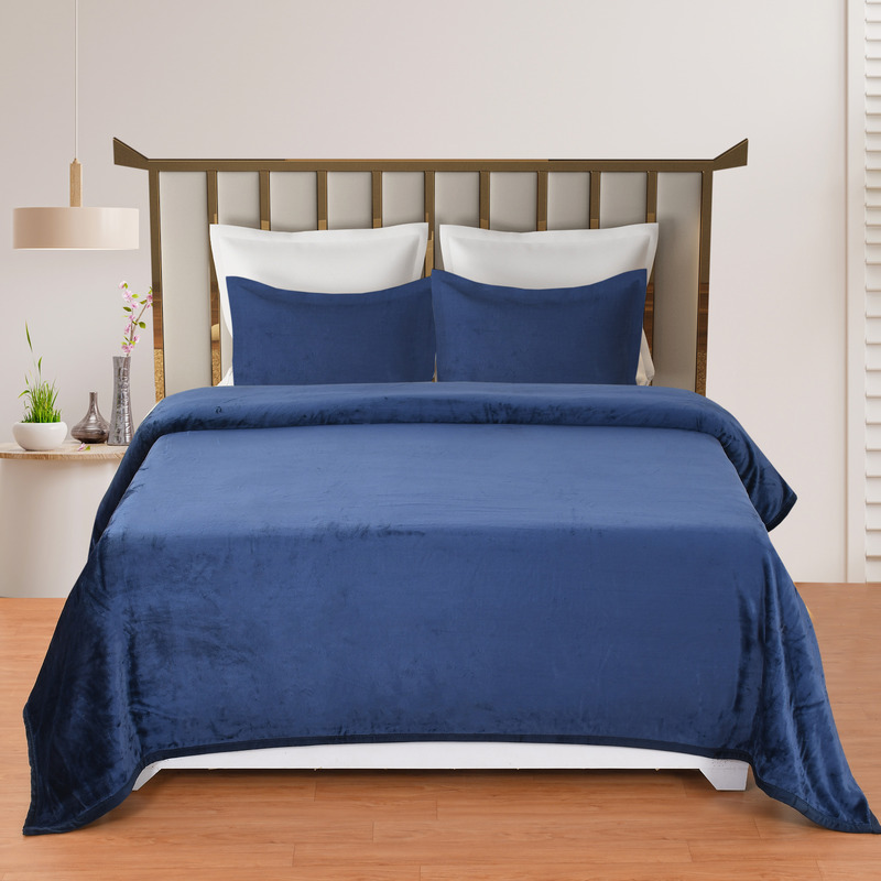 SANTANA BEDSHEET SET NAVY BLUE