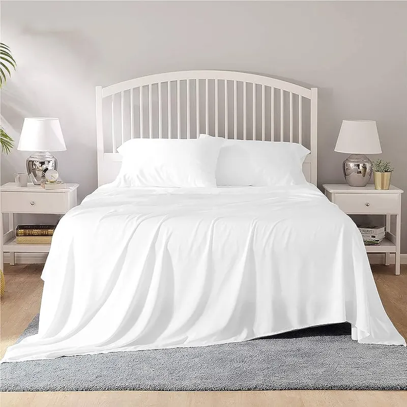 White Percale 400 TC Bedsheet Set